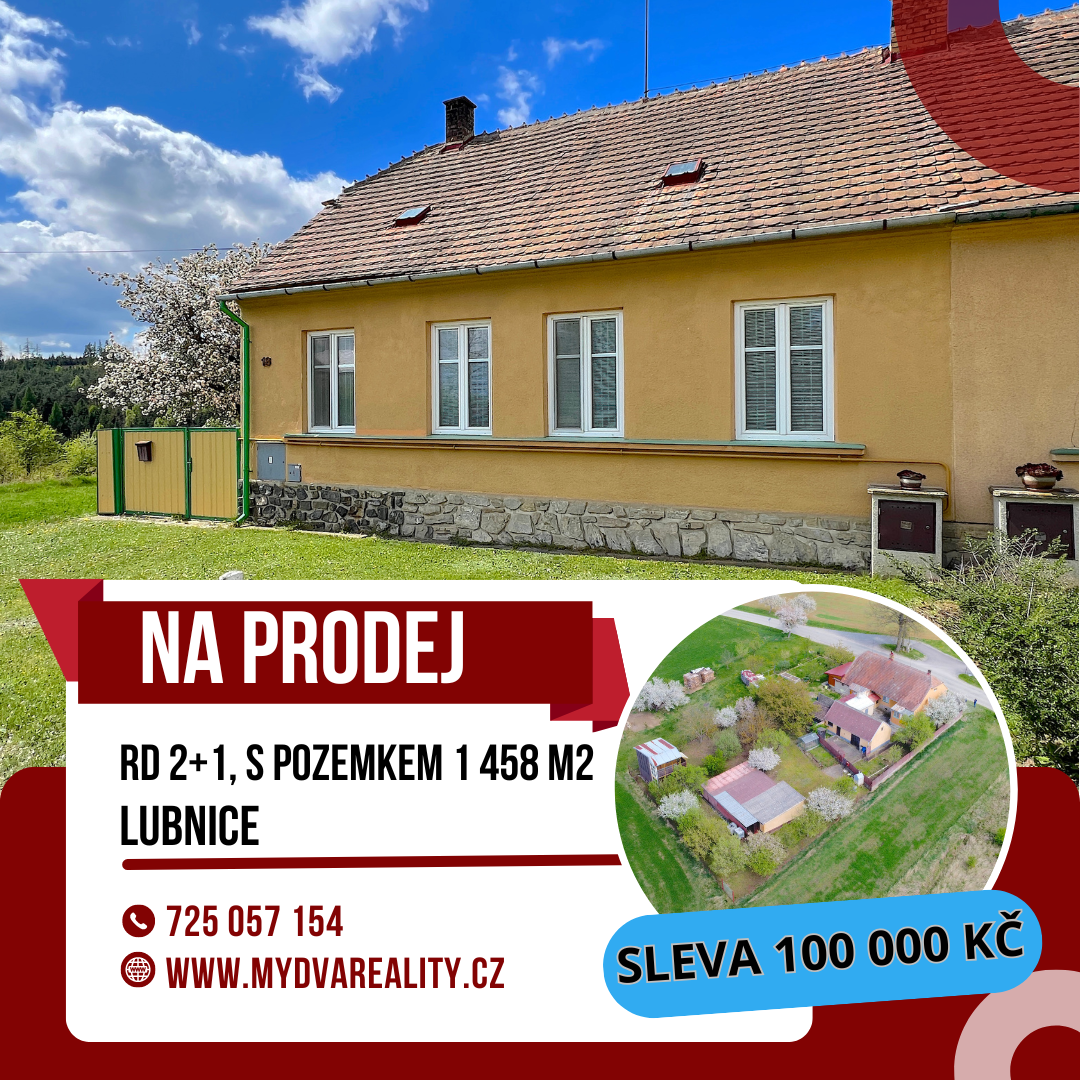 Prodej rodinného domu s pozemkem 1 458 m2 - Lubnice