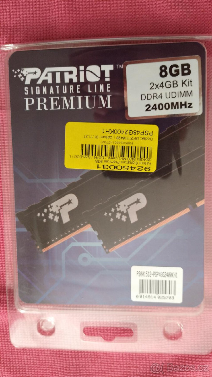 Prodám tyto paměty ddr4 2x4 2400.MHz