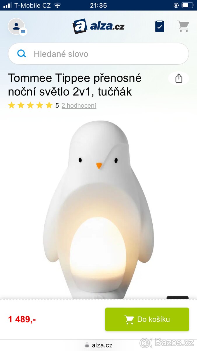 Tommee Tippee přenosné noční světlo 2v1 tučňák