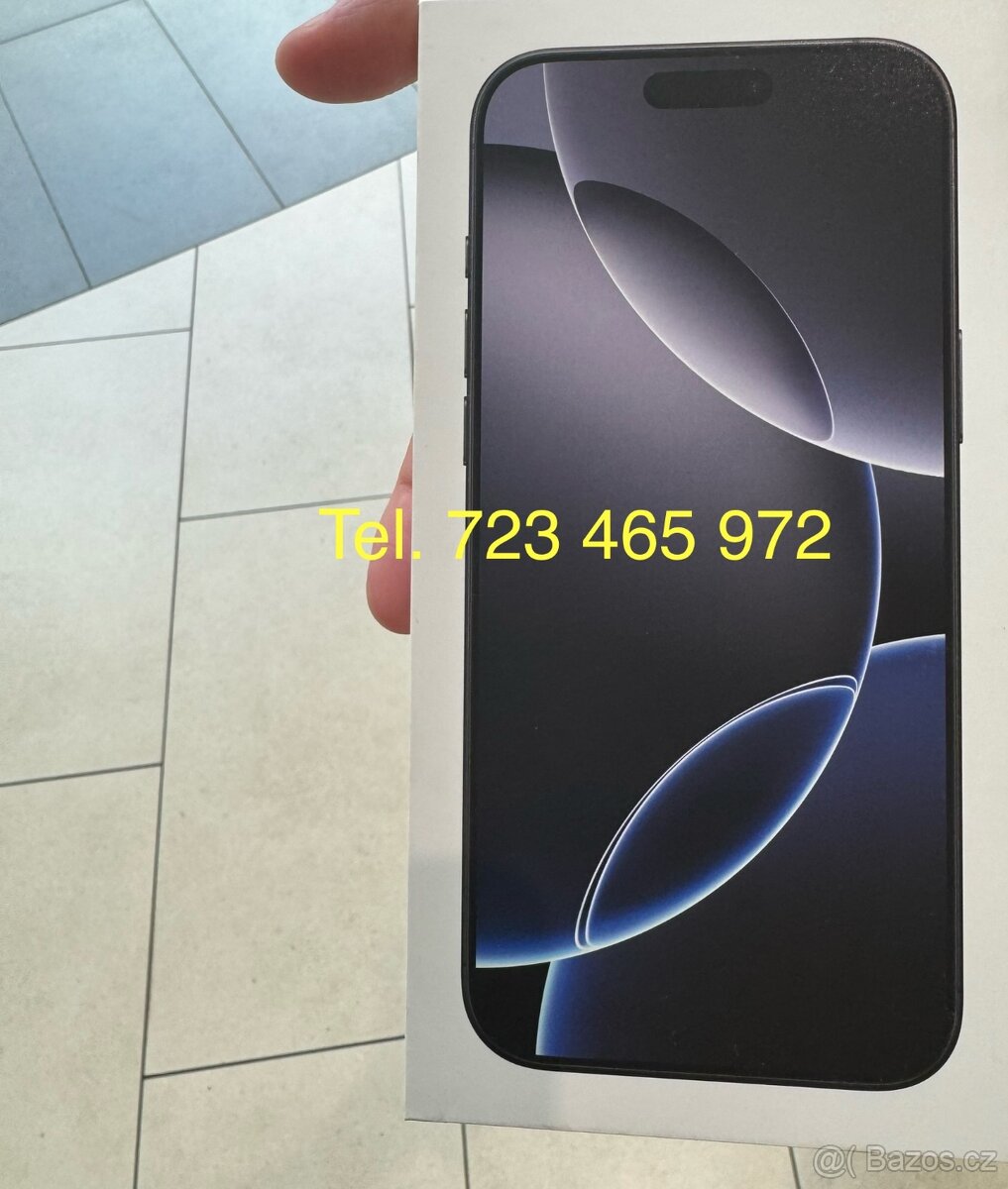 iPhone 16 Pro 256gb černý nový nerozbalený záruka