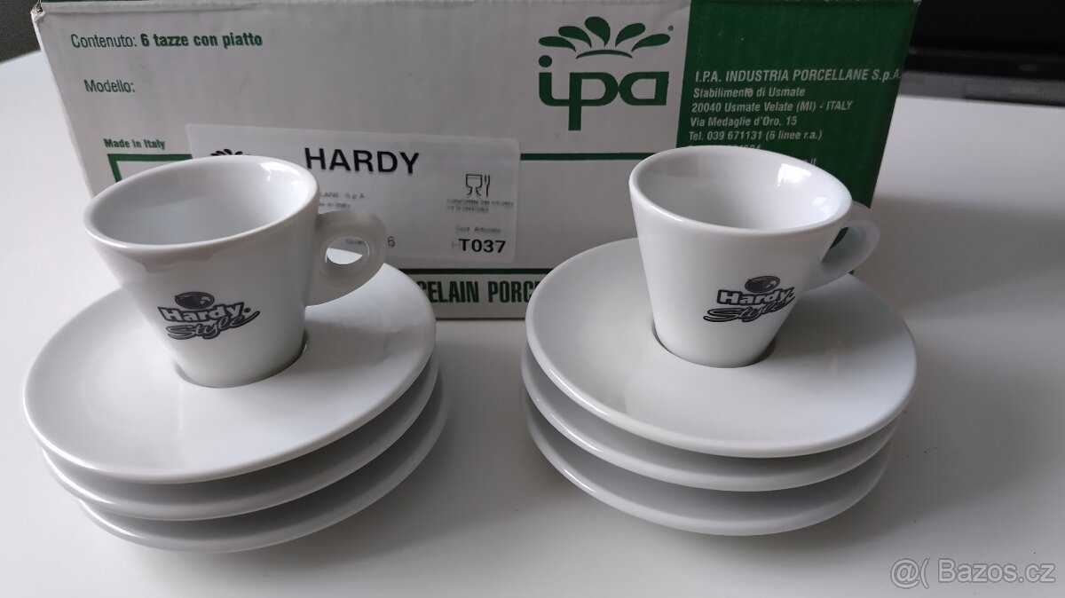 Prodám nový a nepoužitý italský porcelán na espresso