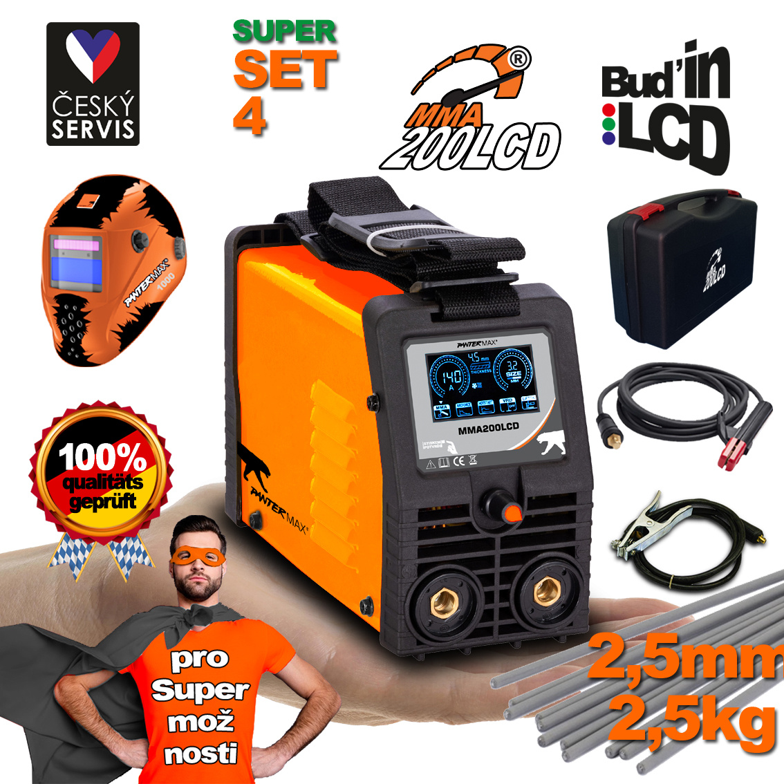 PANTERMAX® MMA200LCD MMA/TIG SET 4