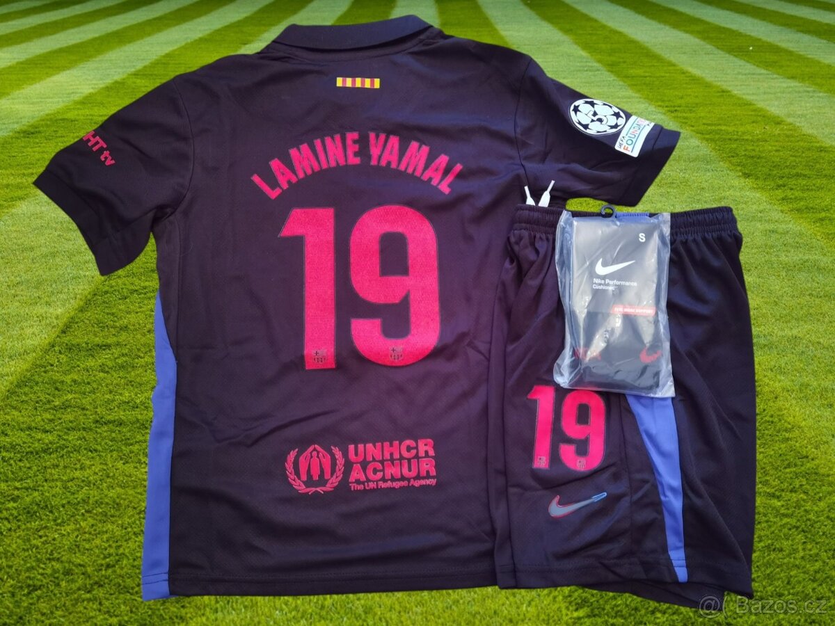 dres Yamal FC BARCELONA 24/25 čiernočervený