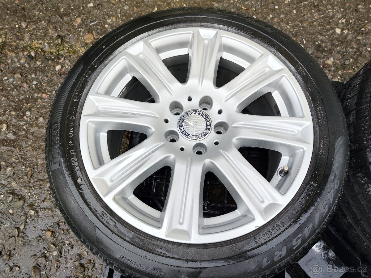 Alu sada =5x112= orig. MERCEDES= s pneu =245/45 R17