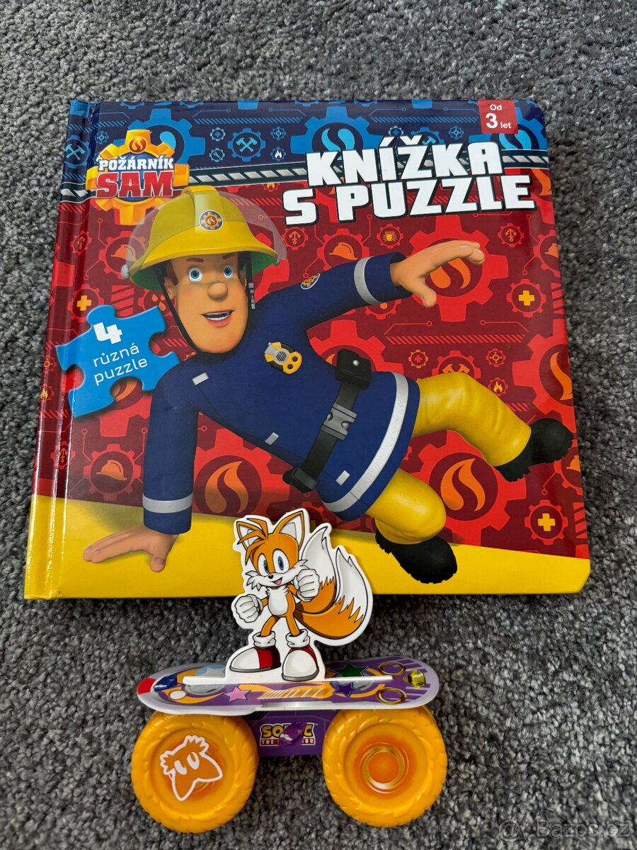 Kniha pozarnik Sam puzzle uvnitr