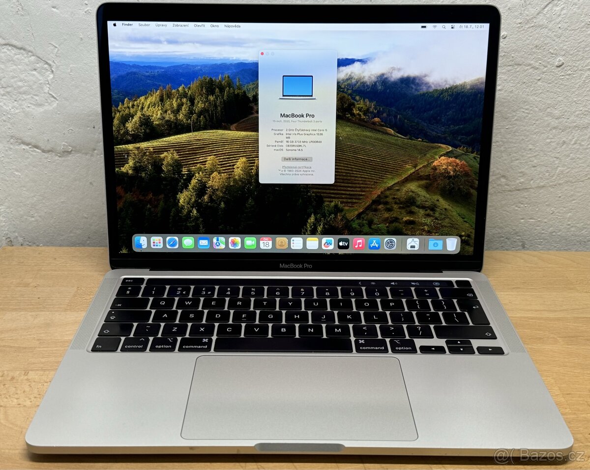 MacBook Pro 13” 2020/16GB RAM/i5/512GB SSD/ Záruka