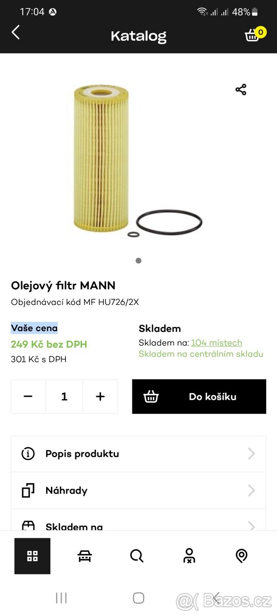 Olejový Filtr MANN