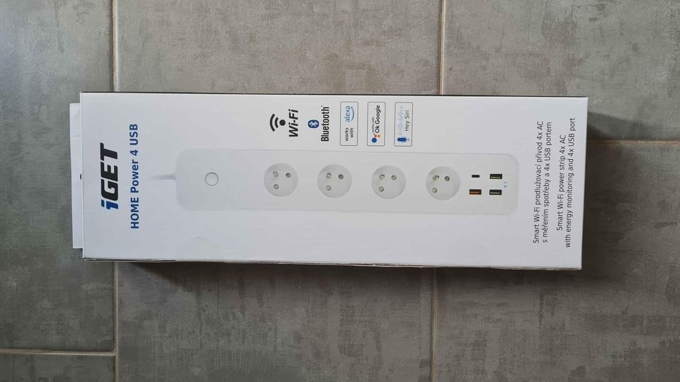 Kabel prodlužovací iGET Power 4 USB HOME - Wi-Fi 4x zásuvka