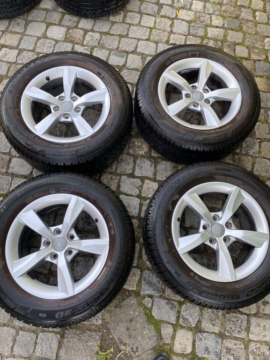 Prodám Alu Audi R16 5x112 ET 37 zimní pneu