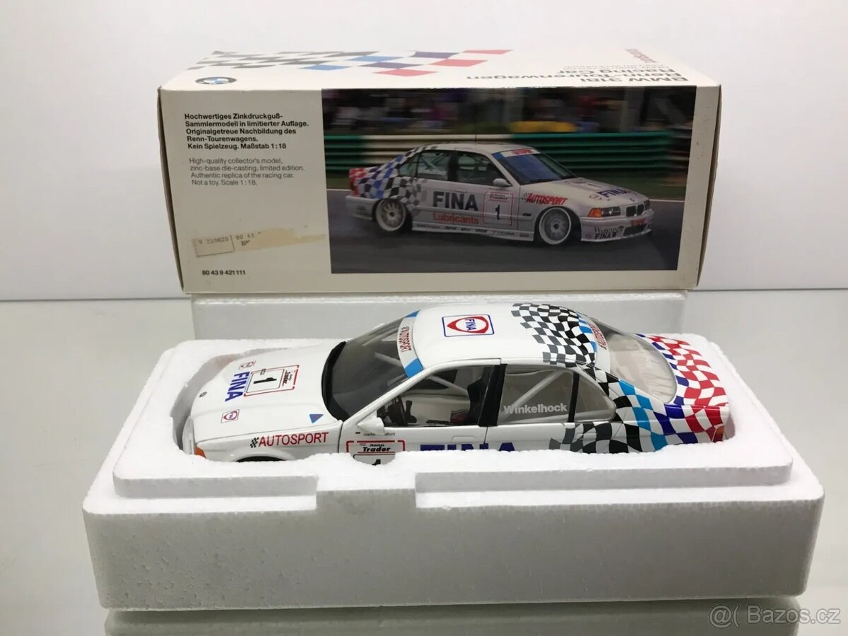 UT MODELS BMW 318i BTCC SCHNITZER #1 WINKELHOCK -1:18