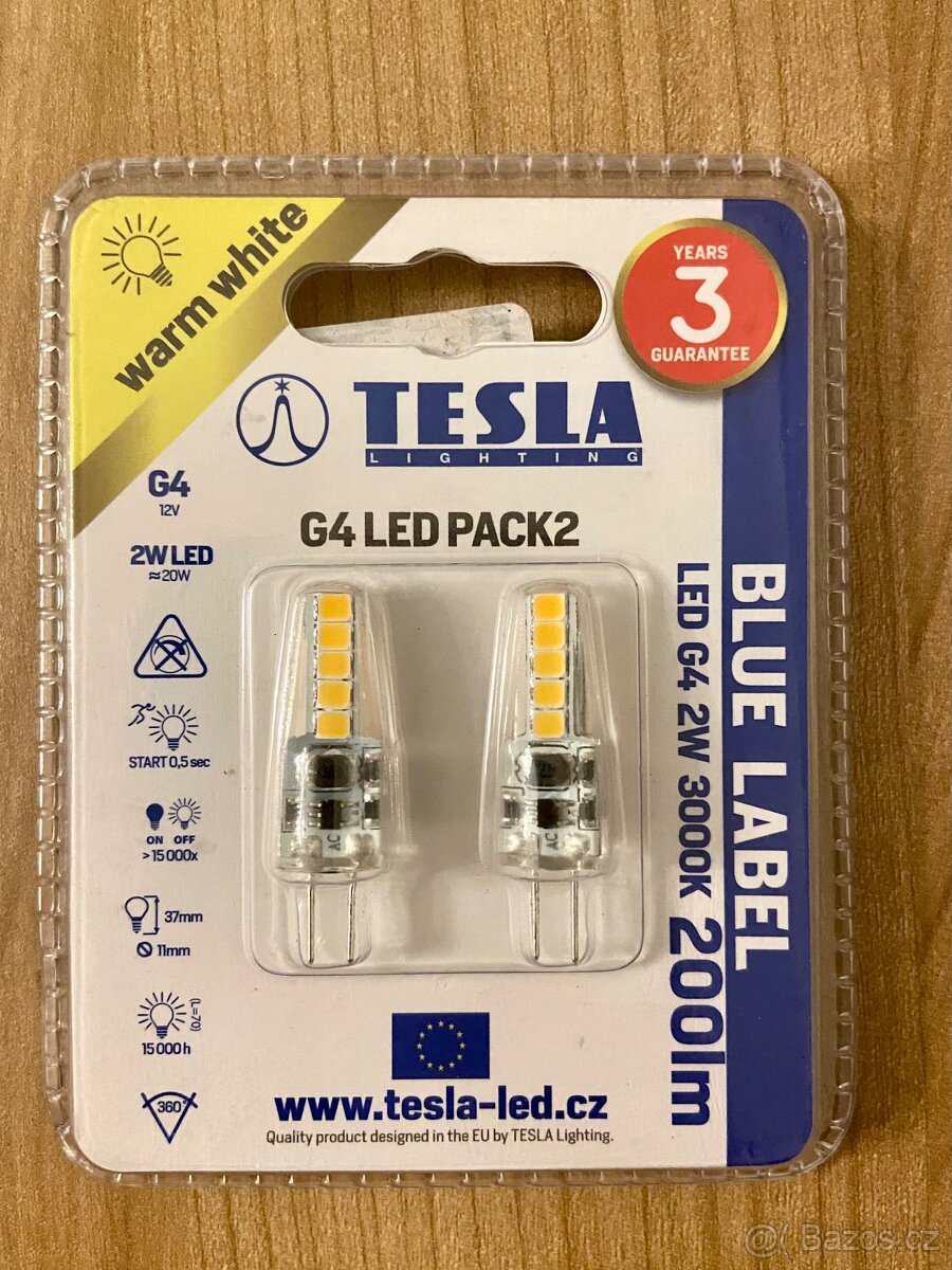 LED G4 2W 12V tells bila TESLA Žarovky