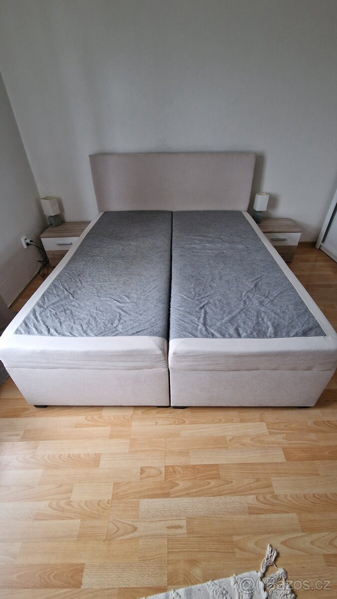 Postel Boxspring ISLAND včetně matrace, Spací plocha: 160x20