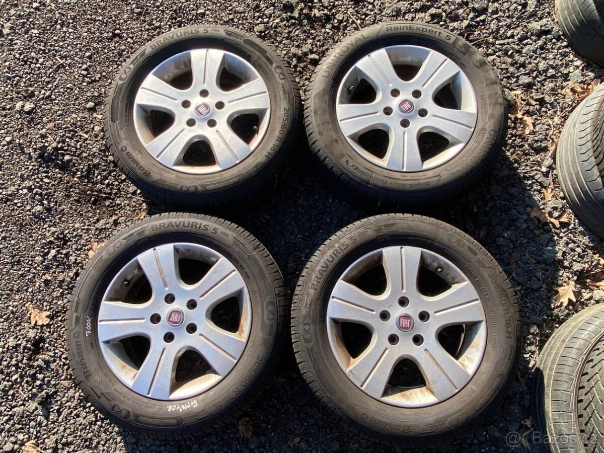 108. sada letní kola 205/60 r16 5x114,3 Fiat