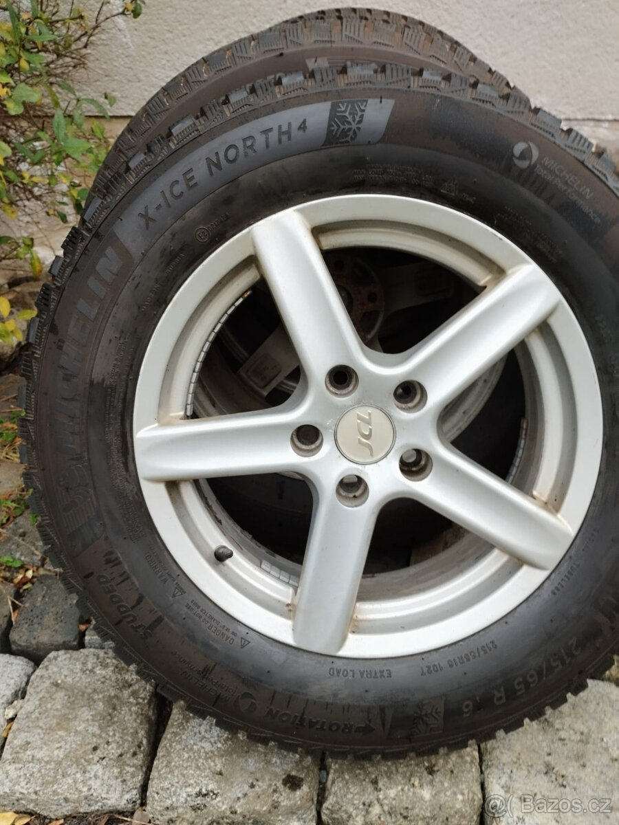 ALU kola VW s pneu Michelin zimní 215/65/16