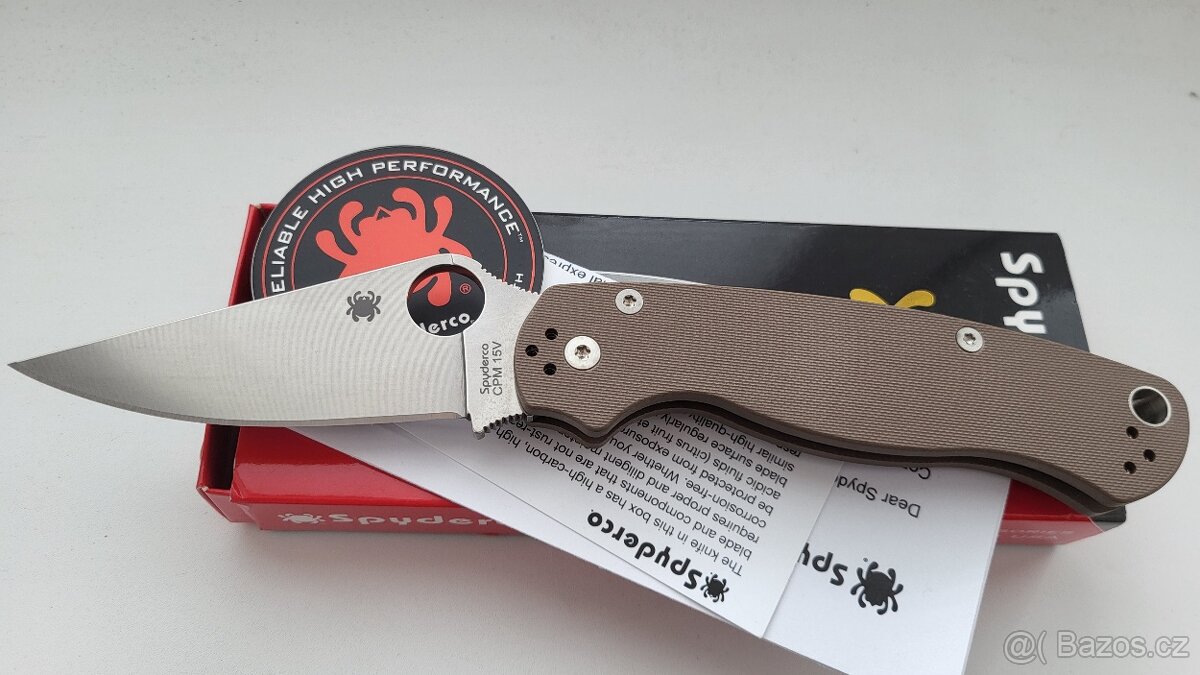 Spyderco Para Military 2 Brown G-10 CPM 15V