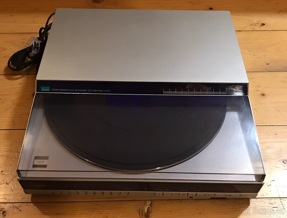 LUXUSNÍ LINEÁRNÍ GRAMOFON SANSUI P-M77 (ROK 1983) PLNÝ AUTOM