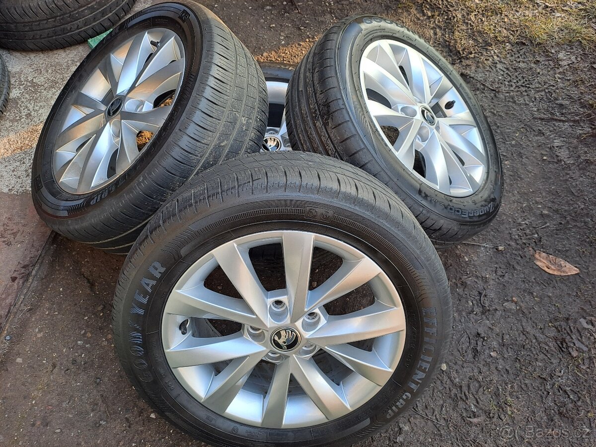 Alu kola 5x112 originál Škoda Octavia III 205/55 R16