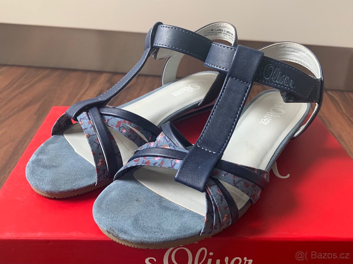 Modré sandály S.Oliver, velikost 37