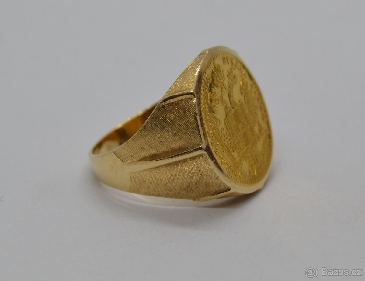 Zlatý pánský  prsten 3