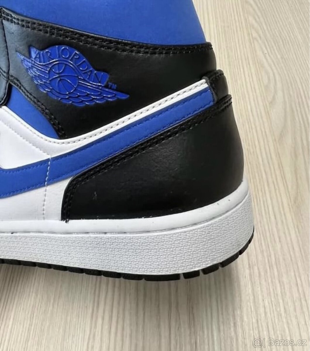 Jordan 1 Mid White Black Royal