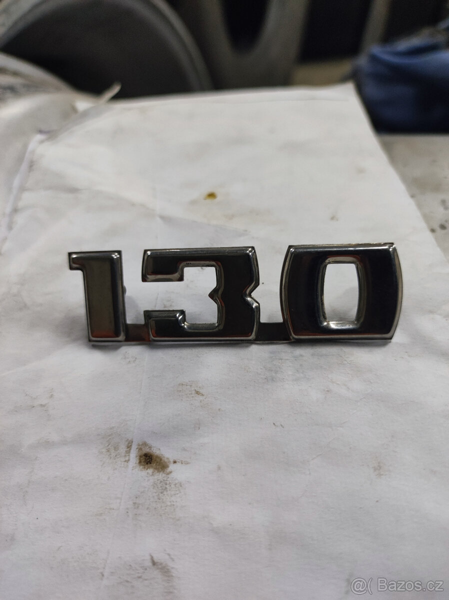 Skoda 130, emblem 130 + lista pr.blatniku