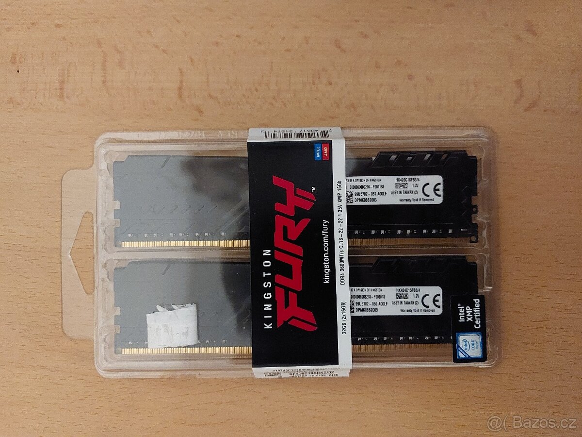 2X Kingston HyperX FURY DDR4 4GB 2666MHz CL16 / 8GB / 2X4GB