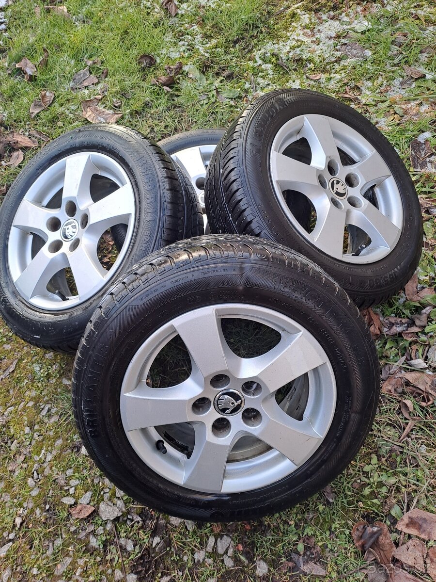 Alu kola 5x100 originál Škoda Fabia 185/60 R14