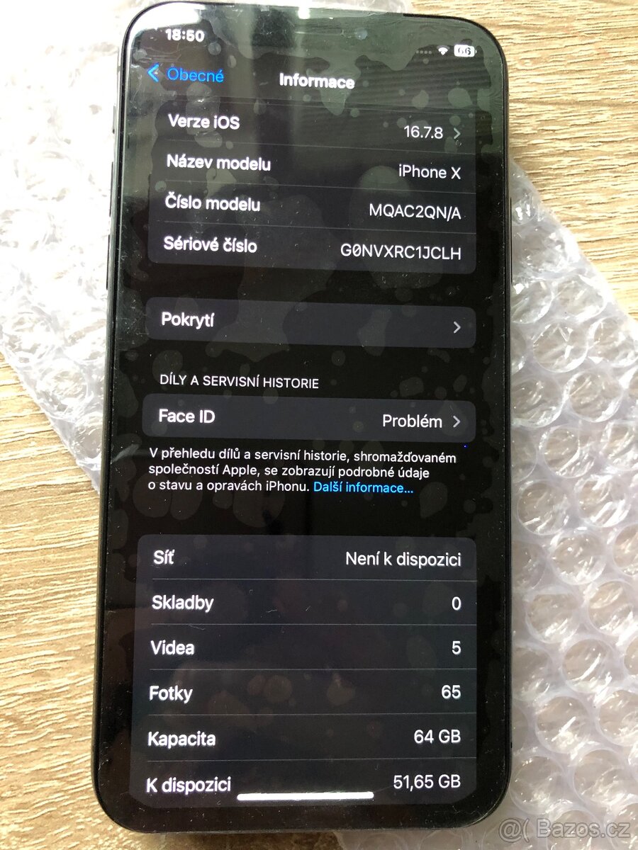 iPhone x 64GB Black