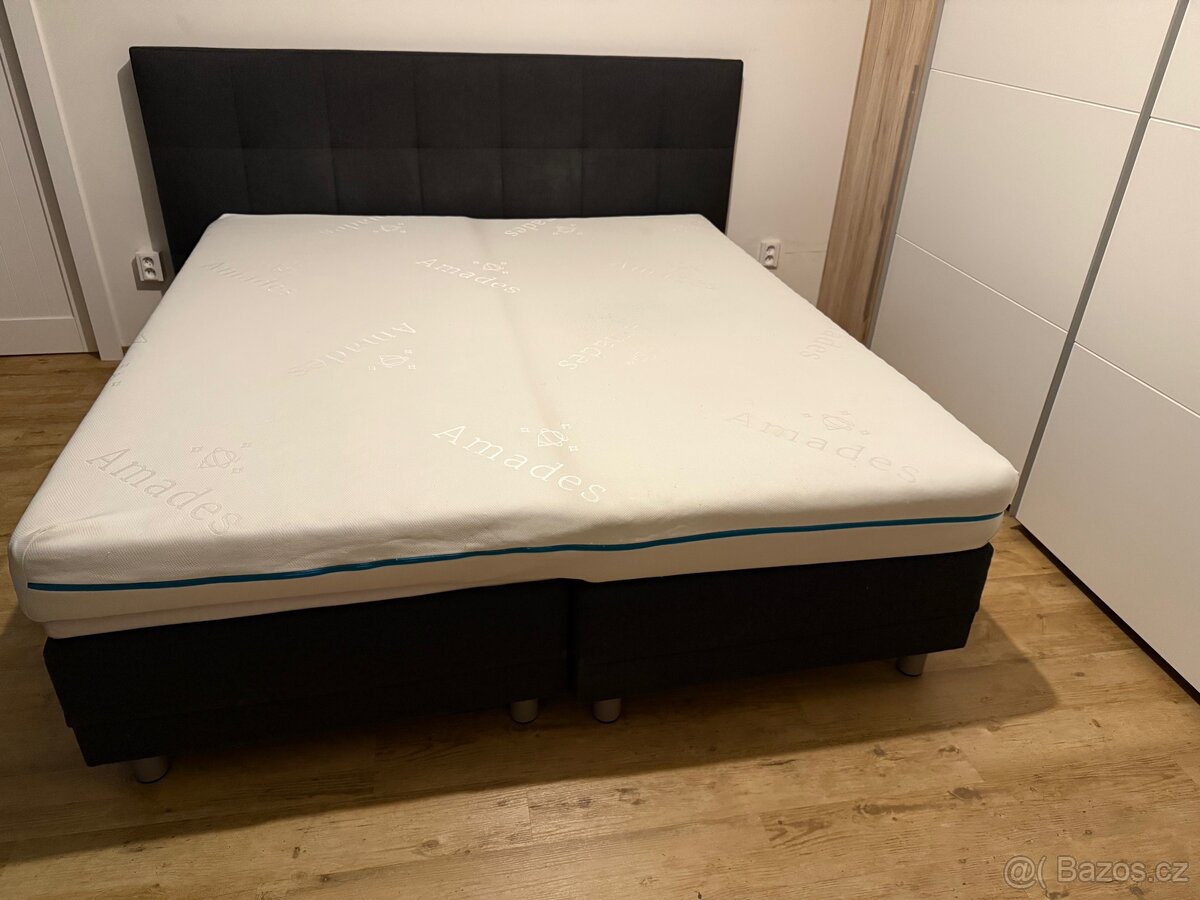 Boxspring postel 180x200 polohovací elektrická