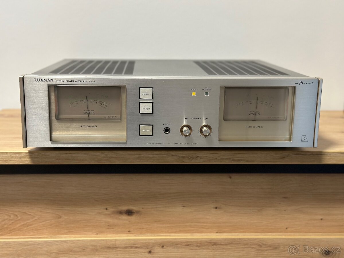 LUXMAN M-02 KVALITNÍ KONCOVÝ STEREO ZESILOVAČ 