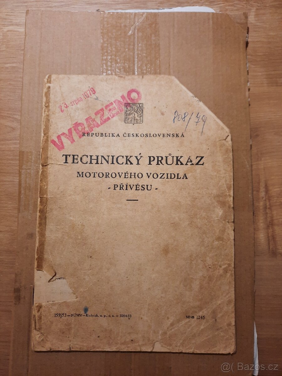 Technický průkaz KDF 82