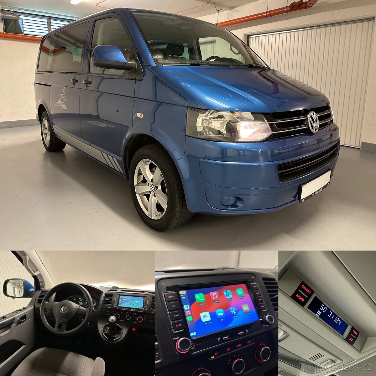 VW MULTIVAN T5 2.0TDI 103kW WEBASTO POSTEL 7MÍST TAŽNÉ