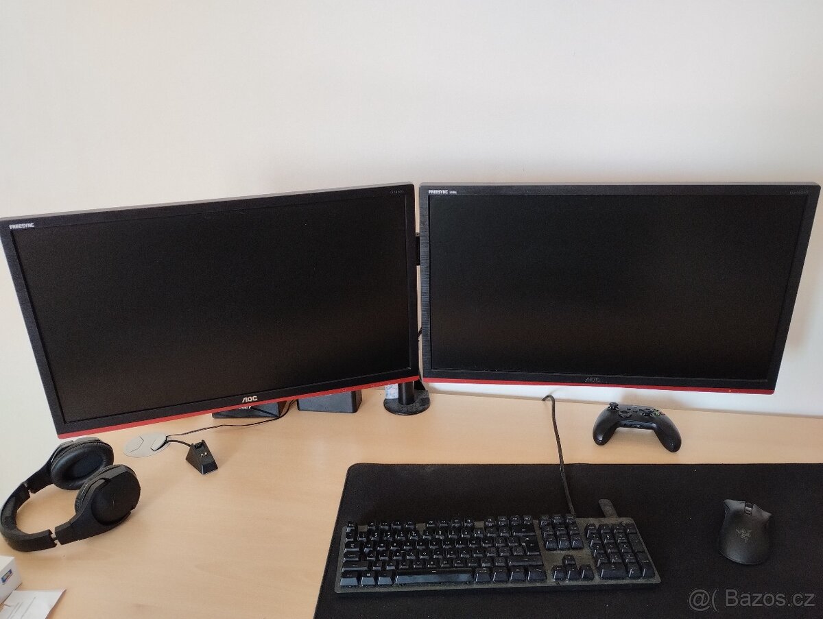 2x AOC monitor 24 fullhd