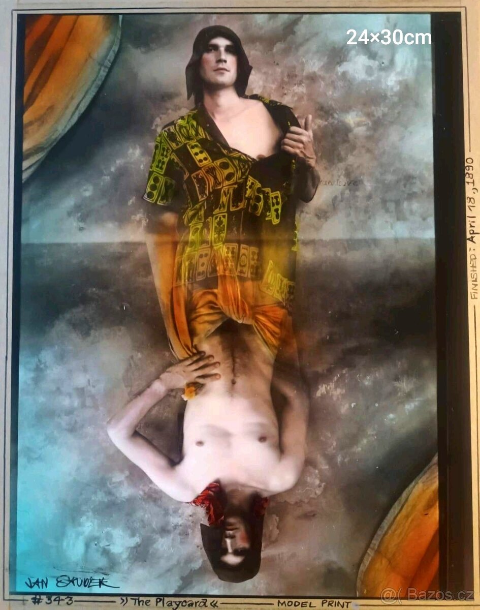 Jan Saudek - The Playcard #343. Originální Foto. 1990