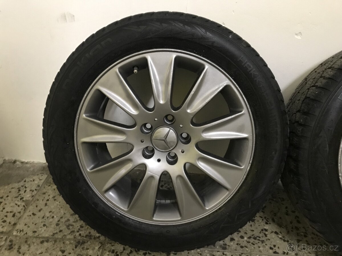 4x al kola Mercedes + zimní pneu Nokian 225/55 R17C 109/107R