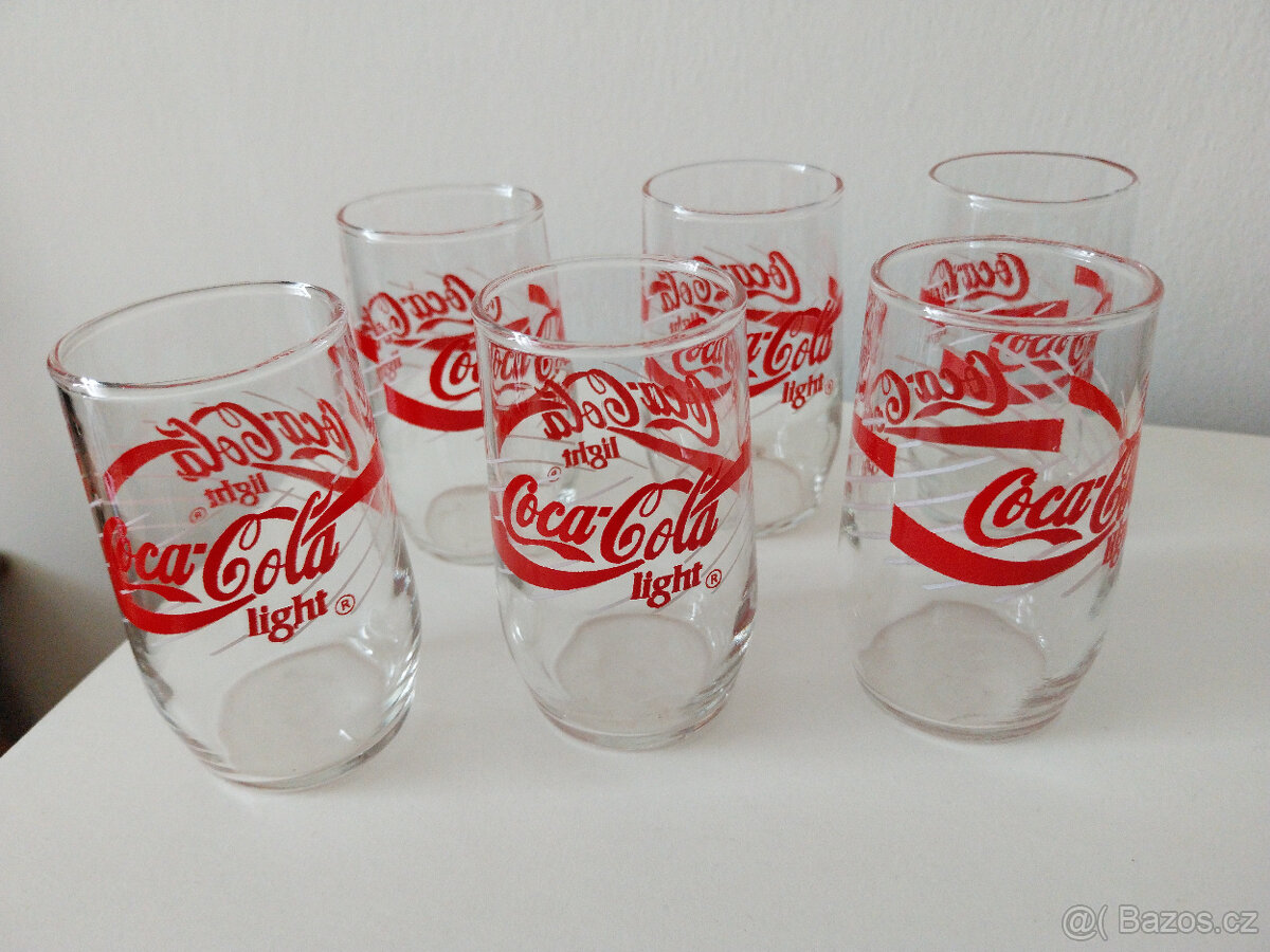 6 malých skleniček Coca-cola z 80tých let