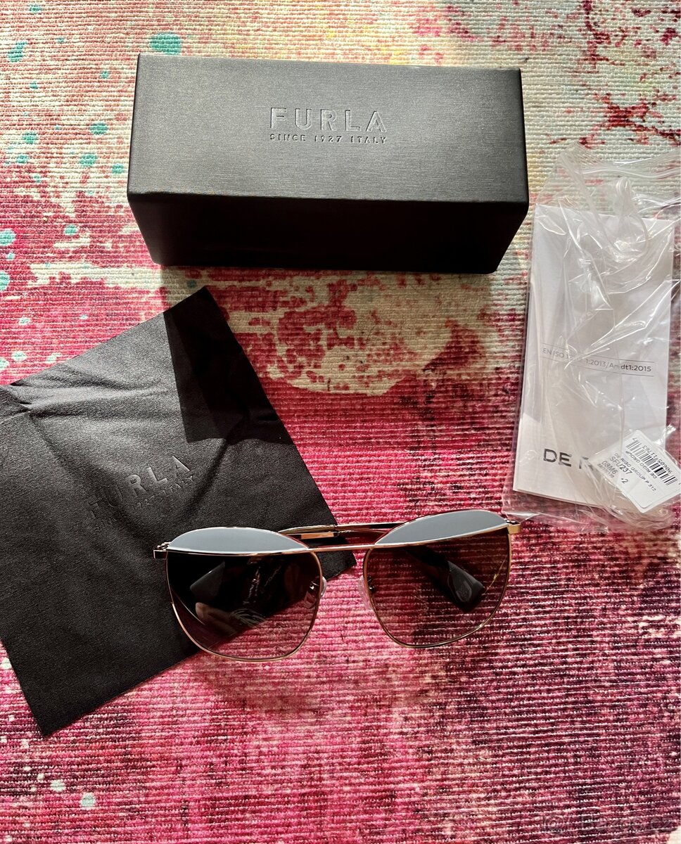 Furla Eyewear sluneční brýle nové aviator SFU237 pilotky