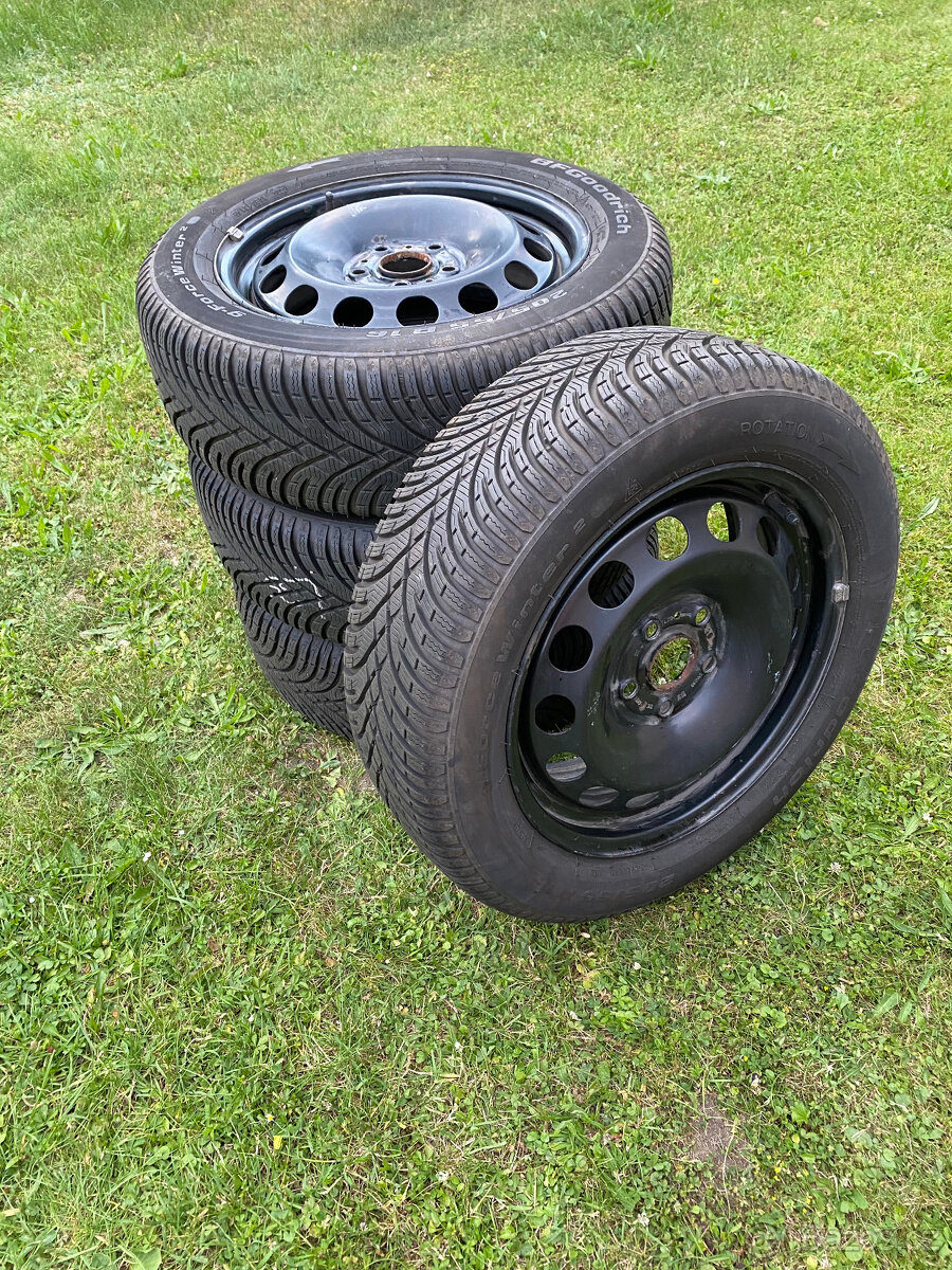 Sada kompl. zimní pneu BF Goodrich 205/55 R16, rozteč 5x112