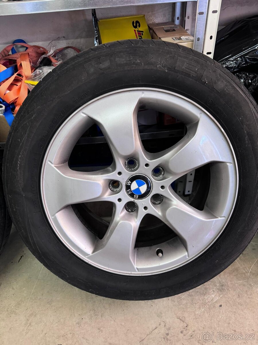 Prodám ALU Kola originál BMW 5x120R17 pneu letní 235/55/17