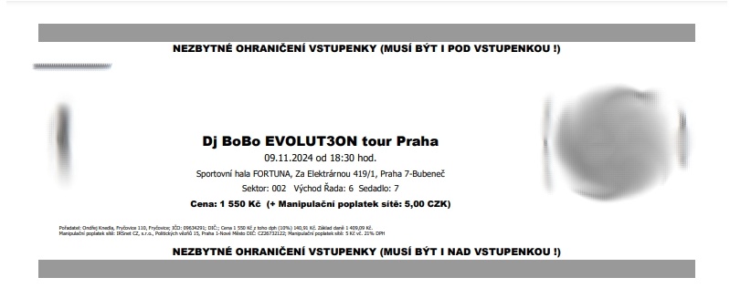 Dj BoBo EVOLUT3ON tour Praha 9.11.2024