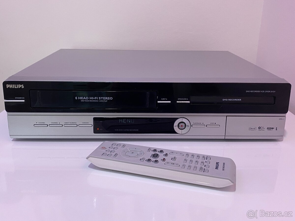 Philips DVDR3512V - combo rekordér - kopíruje z VHS na DVD