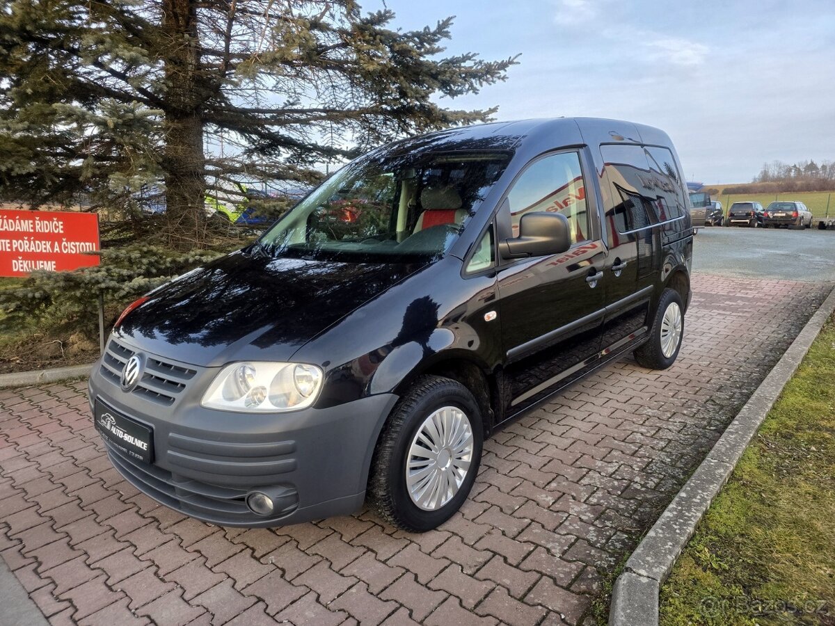 VW Caddy LIFE 1.6 MPi 75 KW - KLIMA-VÝHŘEV SED.-7 MÍST-210 T