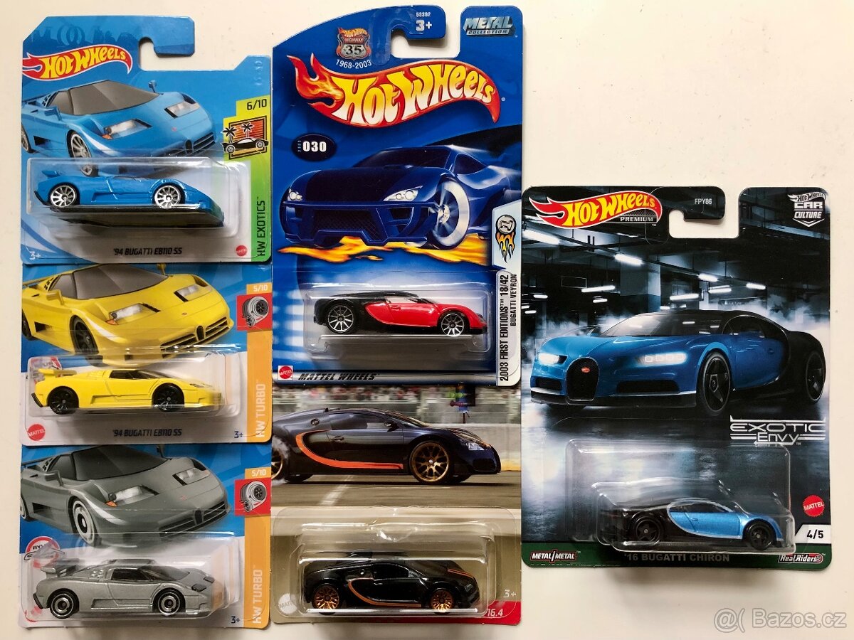 Sada HotWheels Bugatti