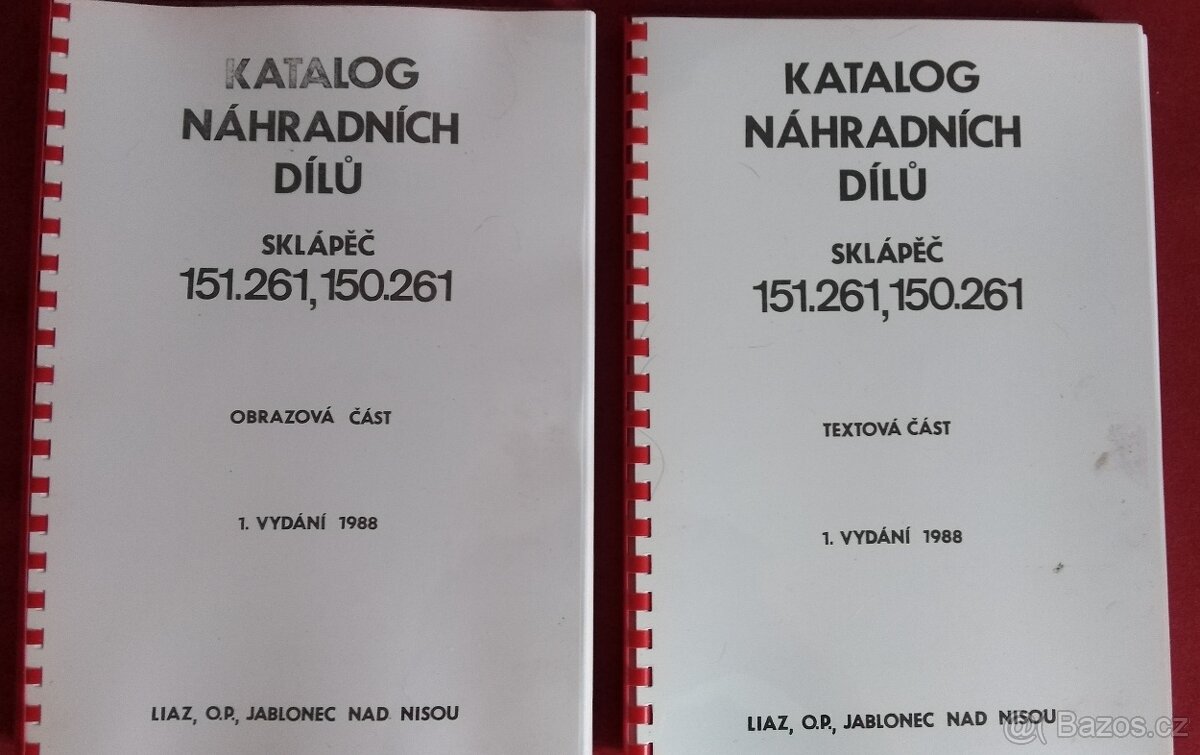 Liaz 151. 261 - 150.261 katalog ND a převod. Praga 10P80.36