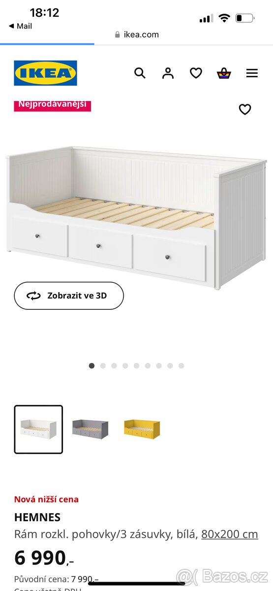 Ikea postel Hemnes