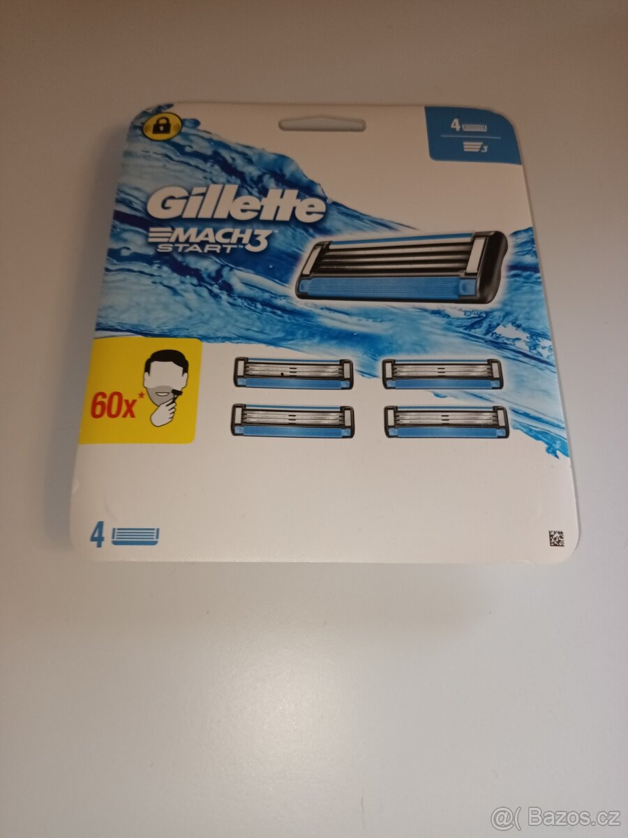 GILLETTE Mach3 náhradní hlavice 4 ks