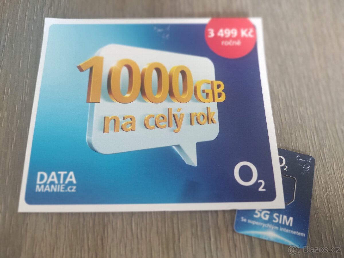 Datová SIM karta O2 1000GB