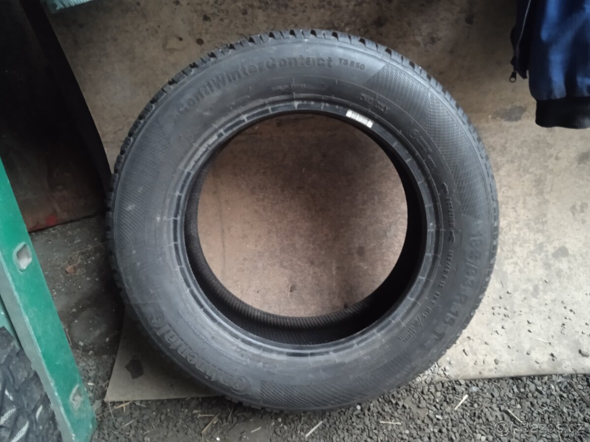 1kus zimni continental 185/65 R15, vzorek 7,5mm