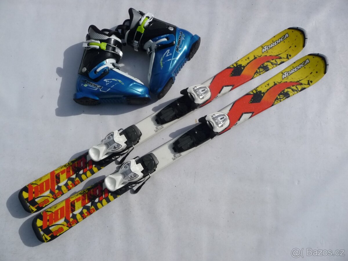 286. Detske lyže NORDICA - 110cm + boty NORDICA 33 eu SET