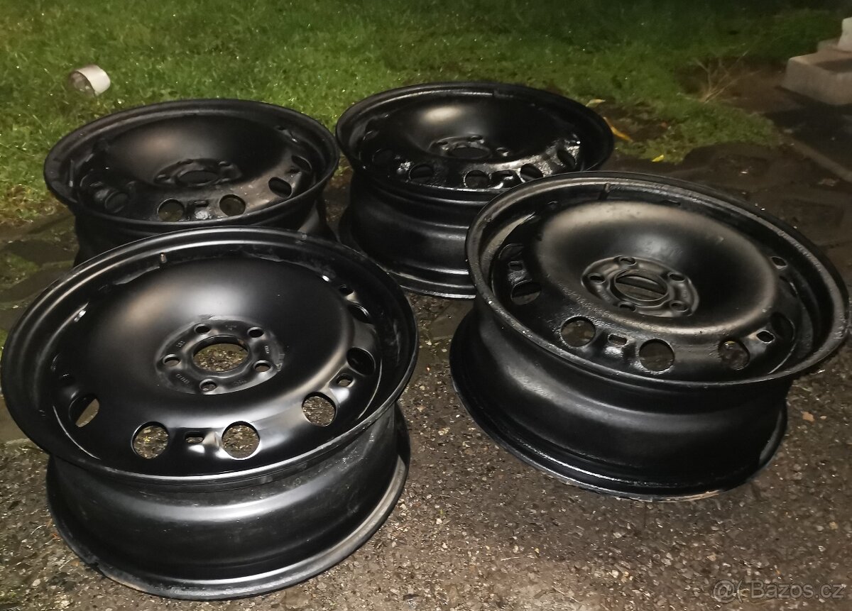 Plechové disky 5x100, 6Jx15" Š-Fabia I, II Romster, VW Polo